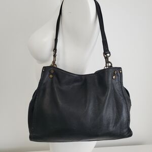 American Leather Co. Black Leather Shoulder Bag